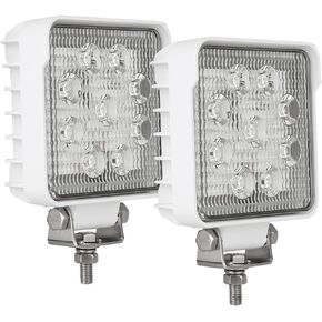 BIGLION.X Waterproof Led Boat Lights, 2 pc Deck/Dock Marine Lights Flood Light, 4inch, 12/24 V Led Light Bar