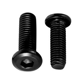 M5 x 20mm Countersunk Socket Cap Allen Bolts, Flat Round Head Socket Cap Screws, Furniture Screws, Carbon Steel, Full Thread, Black Oxide Finish, 50 PCS