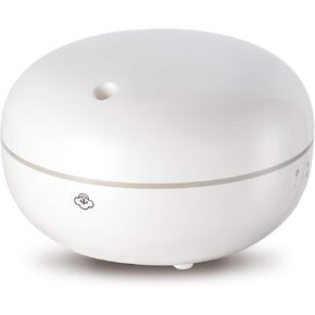 Serene House Ultrasonic Macaron Aromatherapy Essential Oil Cool Mist Diffuser – Optional Warm White, Calming Ambient Light Display with Automatic Shut-Off – White, 250ml