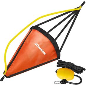 Drift Sock with Dump Line and Harness Buoy,Ocean Anglers Fishing Drift Anchor for Boat/Kayak/Pontoon