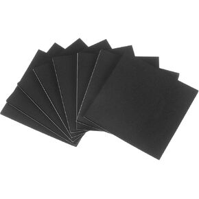 uxcell 8pcs Adhesive Rubber Padding Sheets 1/8 inch Thick x 4 Inch Long Square Neoprene Foam Sheet Self Stick Non-Slip Anti Vibration Pads, Anti-Skid Noise