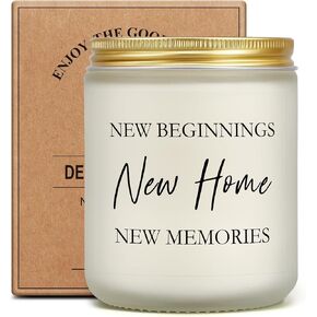Housewarming Gifts, New Home Gift Ideas, House Warming Gifts for Women Men, Sweet Home Candle for First Apartment Homeowner, Moving Away New Beginning Gifts, Lavender Scented Candle