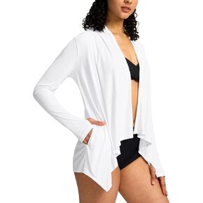 SANTINY UPF50+ Sun Shirt for Women Long Sleeve SPF UV Sun Protection Shirts Lightweight Cardigan with Pockets Swim Cover Up