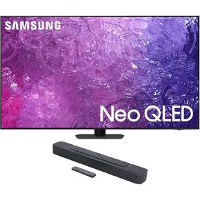 SAMSUNG QN55QN90CAFXZA 55 Inch Neo QLED Smart TV with 4K Upscaling with a BAR-500 5.1ch Soundbar and Subwoofer with MultiBeam and Dolby Atmos (2023)