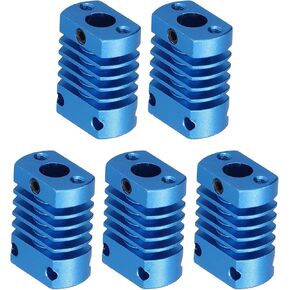5Pcs 3D Printer Heat Sink Radiator Cooling Block Fin Aluminum Alloy Dissipation Block Extruder Blue fit MK10 E3DV6