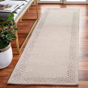 Safavieh Glamour Collection Runner Rug - 2'3" x 8' Runner, Beige, Handmade Wool & Viscose, Ideal for Living Room, Bedroom, Dining (GLM623B-28)