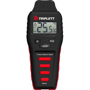 Triplett MS120 Pinless Moisture Meter for Wood and Building Materials with Audible Indicator