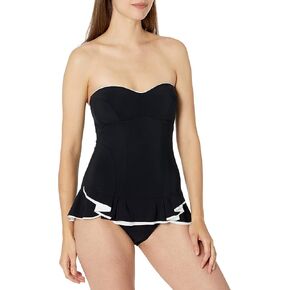Profile by Gottex Women's Standard Belle Curve Bandeau Swimdress One Piece