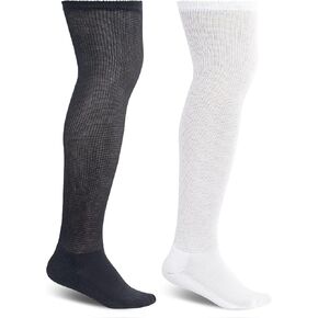 2 Pair Daibetic Socks Over Knee Non-Binding Circulation Cushioned Socks