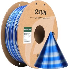 eSUN Silk Candy PLA Filament 1.75mm, Dynamic Candy Color System Silk PLA 3D Printer Filament, 1KG Gradient Changing Multicolor Shiny Filament for 3D Printer, Blue Green