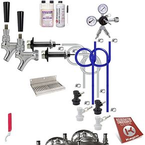 Kegco Homebrew Kegerator Conversion Kit, Dual Tap, None