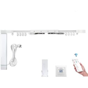 Smart Curtains System, Electric Curtain Track Works with Apple Homekit, Automatic Curtain Opener with Electric Curtain Tracks, Compatible with Alexa Google Home Apple Home (2.1M (82.6 inch))