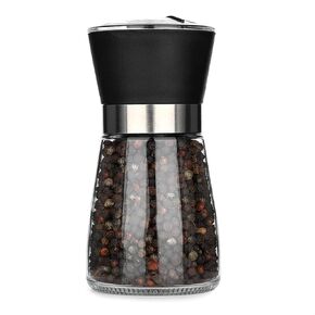Salt Pepper Grinder - Ceramic Salt and Pepper Grinder for Salt and Pepper Shakers Kitchen Grinder Grinder Ceramic Kitchen Mill Grinder Ceramic Pepper Mills Stainless Steel Pepper Grinder Salt