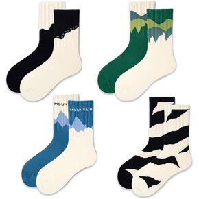 4 Pairs Women's All Season Cotton Ankle Crew Gym Cute Socks for Women