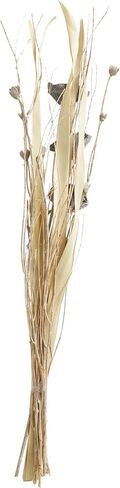 Deco 79 Dried Plant Lotus Flower Handmade Natural Foliage Tall Bouquet with Grass and Branch Accents, 9" x 6" x 40", Gray in Saudi Arabia