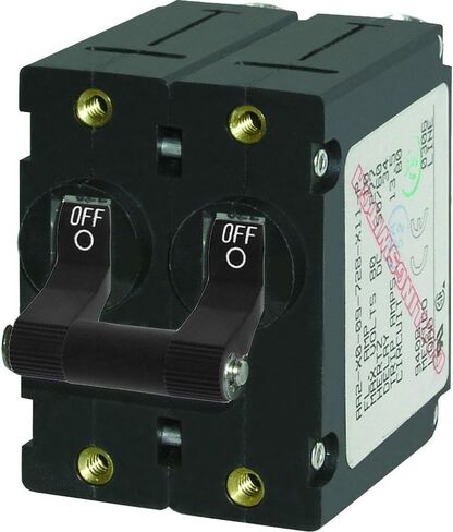 Blue Sea 7241 A-Series Double Pole Toggle - 50A - Black in Saudi Arabia