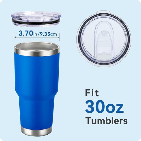 2 Pack 20 oz Tumbler Lids,Replacement Spill Proof Splash Resistant Slider Mug Toppe for Yeti Ramble and More Coffee Mugs,Straw Friendly in Kuwait