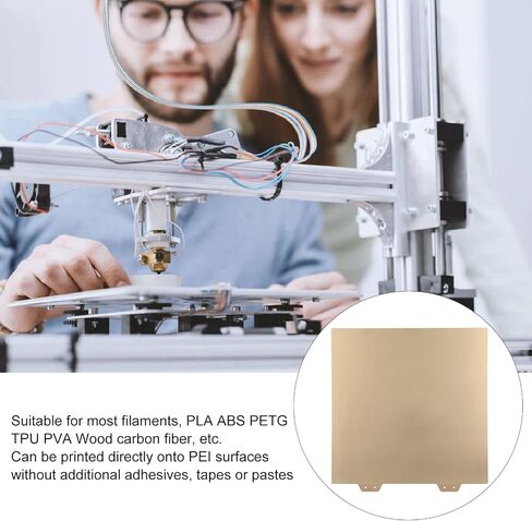 3D Printer Build Plate, 305 x 305mm Double Sided Flex Steel Bed, Heat Resistance Flexible Easy Removal, PEI Steel Sheet Plate for VORON2.4 (Steel Plate) in Saudi Arabia