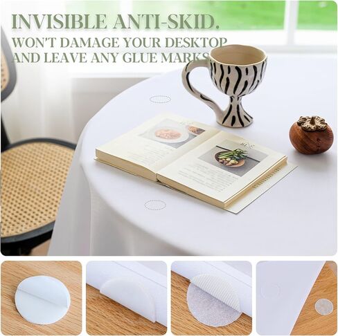 BYDOLL Table Cloth 30 Inch Round Tablecloth White Washable Outdoor Winkle and Stain Resistant Spillproof Polyester Tablecloth for Round Tables Festival Camping Picnic Wedding Party Table Cover in Saudi Arabia