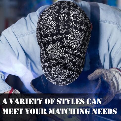 Mepase 4 Pcs Welding Caps Welding Beanie Hats Bulk for Men Women Welder's Cap Welding Helmet Liners Welding Accessories Tool(Chic Colors, Chic Style, Chic Style) in Saudi Arabia