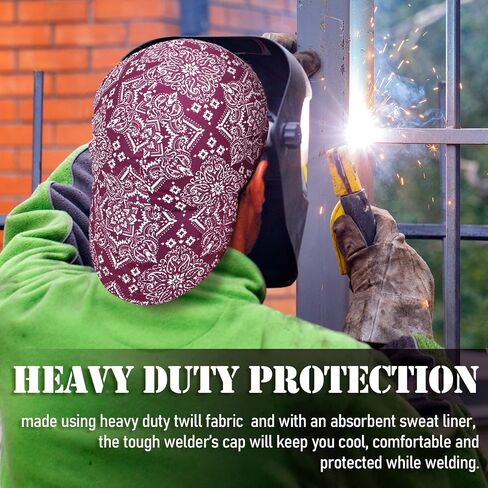 Mepase 4 Pcs Welding Caps Welding Beanie Hats Bulk for Men Women Welder's Cap Welding Helmet Liners Welding Accessories Tool(Chic Colors, Chic Style, Chic Style) in Saudi Arabia
