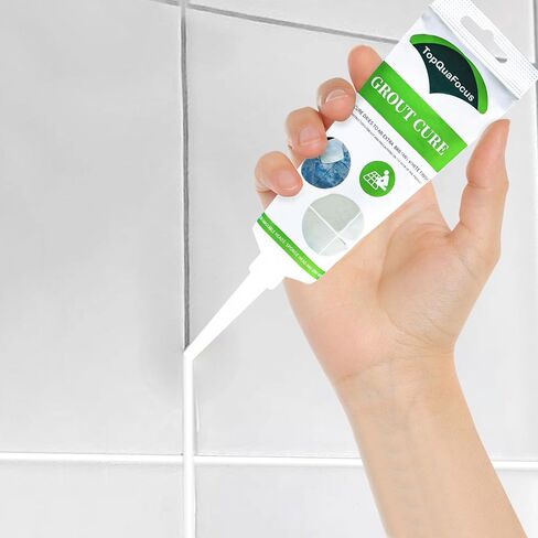 TopQuaFocus 200g Grout Reviver - White Grout Cure with Whitener Forever White Grout Renew Grouts for Bathroom and Kitchen Tile Fast Drying Grout Repair Ki in Saudi Arabia