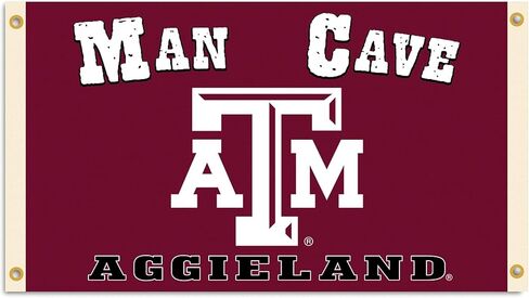 BSI PRODUCTS, INC. - Texas A&M Aggies 3’x5’ Flag with Heavy-Duty Brass Grommets - TAMU Football, Basketball & Baseball Pride - High Durability - Designed for Indoor or Outdoor Use - Great Gift Idea in Saudi Arabia