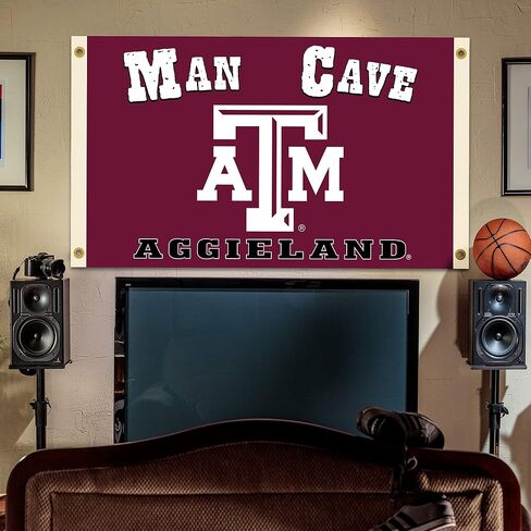 BSI PRODUCTS, INC. - Texas A&M Aggies 3’x5’ Flag with Heavy-Duty Brass Grommets - TAMU Football, Basketball & Baseball Pride - High Durability - Designed for Indoor or Outdoor Use - Great Gift Idea in Saudi Arabia