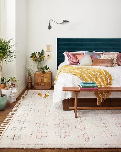 سجادة عداء من مجموعة Loloi Justina Blakeney Ronnie RON-05 عاجي/غروب الشمس مقاس 2'-2'' x 7'-6'' in Kuwait