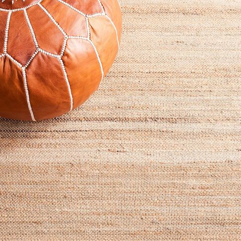 سجادة SAFAVIEH Natura Collection - 2'3" x 9'، طبيعية وعاجية، مصنوعة يدويًا من الجوت والصوف الساحلي لمزرعة بوهو، مثالية للمناطق ذات حركة المرور العالية في غرفة المعيشة وغرفة النوم (NAT872A) in Kuwait