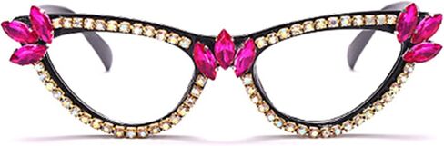 bullabulling Sparkling Crystal Retro Frame cat eye Bling Rhinestone Reading Glasses in Saudi Arabia