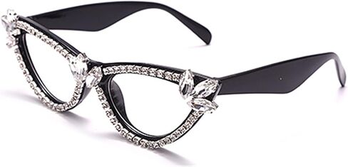 bullabulling Sparkling Crystal Retro Frame cat eye Bling Rhinestone Reading Glasses in Saudi Arabia
