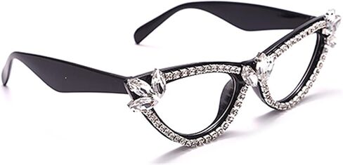 bullabulling Sparkling Crystal Retro Frame cat eye Bling Rhinestone Reading Glasses in Saudi Arabia