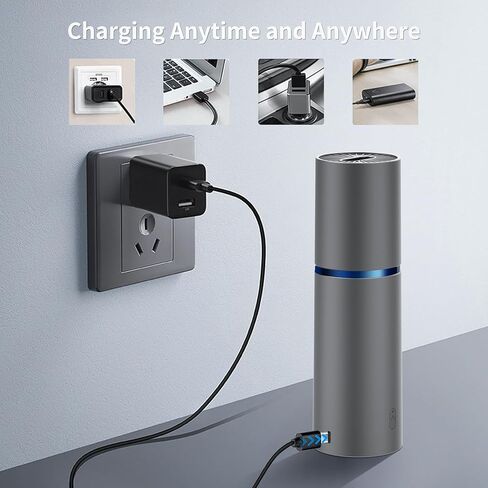 مكنسة كهربائية محمولة لاسلكية، مكنسة كهربائية محمولة للسيارة مع USB قابلة لإعادة الشحن، مكنسة كهربائية صغيرة محمولة ومنفضة هواء ومضخة يدوية 3 في 1 مكنسة كهربائية محمولة للمنزل والمكتب وتنظيف السيارة in Kuwait