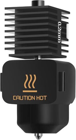 UniTak3D High Temp Hotend 0.2mm Hardened Steel Nozzle+Chrome Plated Brass Heating Block with Silicone Sock Integrated Structure ONLY Compatible with Bambu Lab A1&A1 Mini 3D Printer in Saudi Arabia