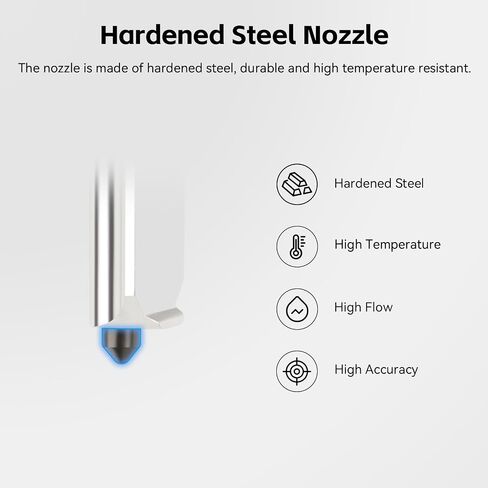 UniTak3D High Temp Hotend 0.2mm Hardened Steel Nozzle+Chrome Plated Brass Heating Block with Silicone Sock Integrated Structure ONLY Compatible with Bambu Lab A1&A1 Mini 3D Printer in Saudi Arabia