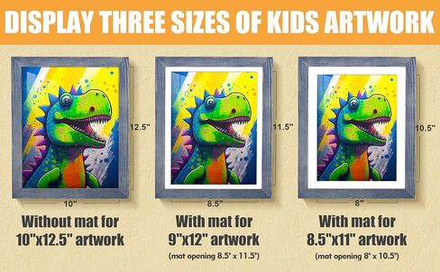 tiblue 2 حزم إطارات فنية للأطفال للأطفال عرض فني لإطارات الأعمال الفنية للأطفال عرض الأعمال الفنية 9x12 أو 8.5x11 مع حصيرة، 10x12.5 بدون حصيرة إطار فني للأطفال فتحة أمامية تحمل 50 - أفقي وعمودي in Kuwait