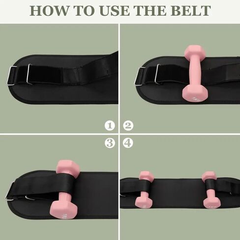 حزام دفع الورك متعدد الاستخدامات لتدريبات الدمبل - مثالي لضغطات الورك، والجسور اللامعة، والقرفصاء، والمزيد - متوافق مع الدمبل، وأجراس كيتل بيل، والألواح - حزام فيلكرو قابل للتعديل للراحة in Kuwait