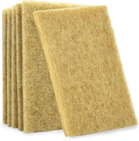 وسادات تنظيف طبيعية مكونة من 6 قطع - وسادات تنظيف سيزال مضادة للخدش للأطباق، أدوات تنظيف مطبخ من ألياف جوز الهند صديقة للبيئة للمقالي والأواني، قابلة للتحلل البيولوجي in Kuwait