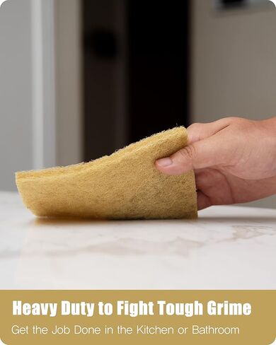 وسادات تنظيف طبيعية مكونة من 6 قطع - وسادات تنظيف سيزال مضادة للخدش للأطباق، أدوات تنظيف مطبخ من ألياف جوز الهند صديقة للبيئة للمقالي والأواني، قابلة للتحلل البيولوجي in Kuwait