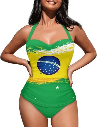 Women One Piece Swimwear Halter Tummy Control Vintage Retro Swimsuit Ruched Push Up Bathing Suit Size S-XXL in Saudi Arabia