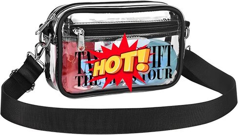 Clear Purses Crossbody Stadium Bag, Clear Shoulder Bags Stadium Approved,Great for Concerts and Sports in Saudi Arabia
