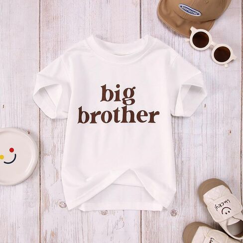 SOFEON Big Brother Shirt for Toddler Baby Boy Promoted to Big Brother Announcement T-Shirt Kids Summer Short Sleeve Tees in Saudi Arabia
