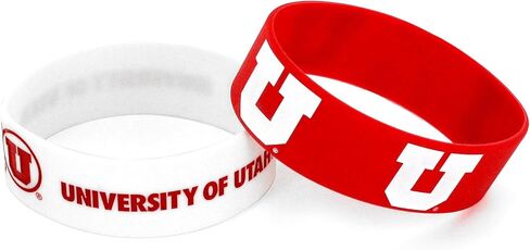 Aminco NCAA Utah Utes Wide Bracelet, 2-Pack in Saudi Arabia