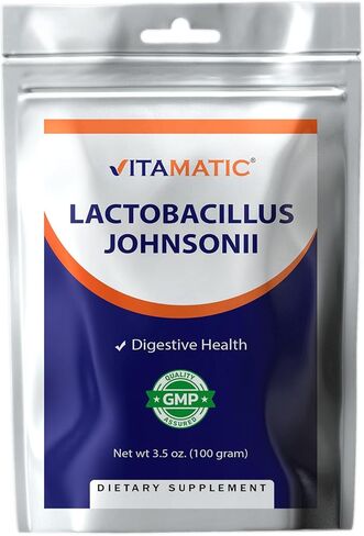 Vitamatic Lactobacillus Johnsonii مسحوق بروبيوتيك - دعم صحة الجهاز الهضمي - 100 جرام (3.5 أونصة) - 100 وجبة in Saudi Arabia