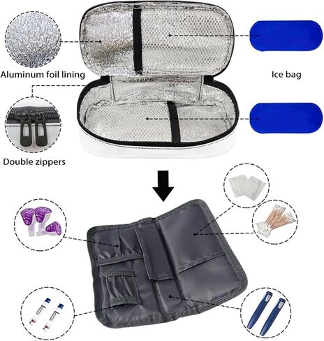 PZZ BEACH Dachshund Dog Insulin Cold Storage Bag, Insulated Diabetic Bag for Insulin Pens and Other Diabetic Care Supplies, Diabetic Travel Organizer Case in Saudi Arabia