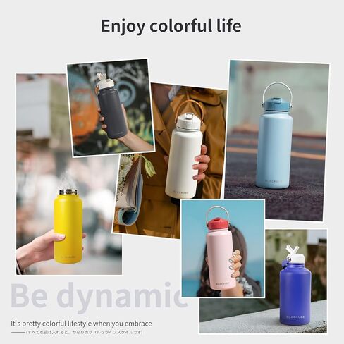 BLACKUBE 32oz Insulated Water Bottle with Straw Lid, Stainless Steel Water Bottles Keeps Hot and Cold for School, Fitness, Outdoor and Camping-Blue in Saudi Arabia