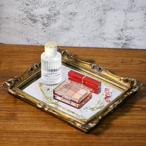 مرآة حائط مربعة عتيقة مرآة ذهبية (ذهبي عتيق، 11 × 9.4 بوصة) in Kuwait