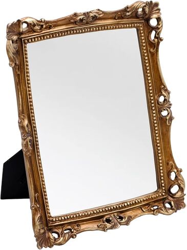 مرآة حائط مربعة عتيقة مرآة ذهبية (ذهبي عتيق، 11 × 9.4 بوصة) in Kuwait