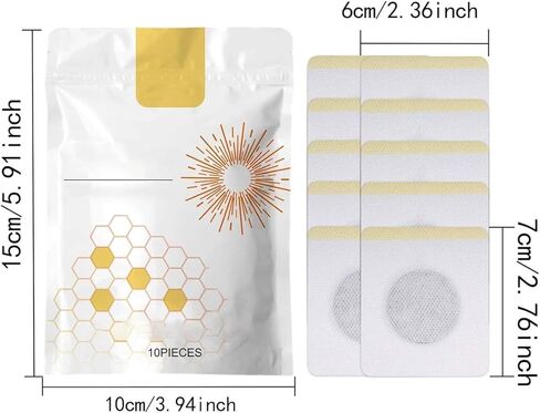 2024 رقعات سم النحل الجديدة - رقعات التصريف اللمفاوي لسم النحل، رقعات تصريف سم النحل للنساء والرجال (3 أكياس/30 قطعة) in Kuwait